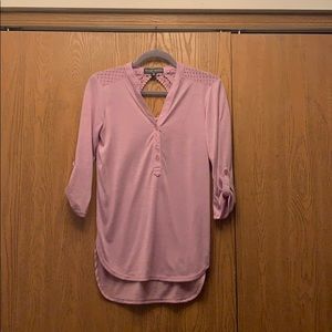 Lilac Half-Buttoned up Blouse